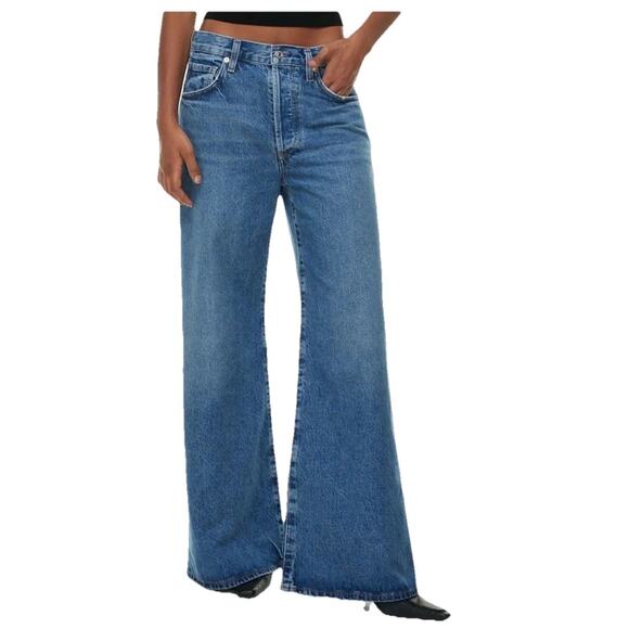 Citizens Of Humanity Classic Blue Wide Leg Jeans - Picture 14 of 16